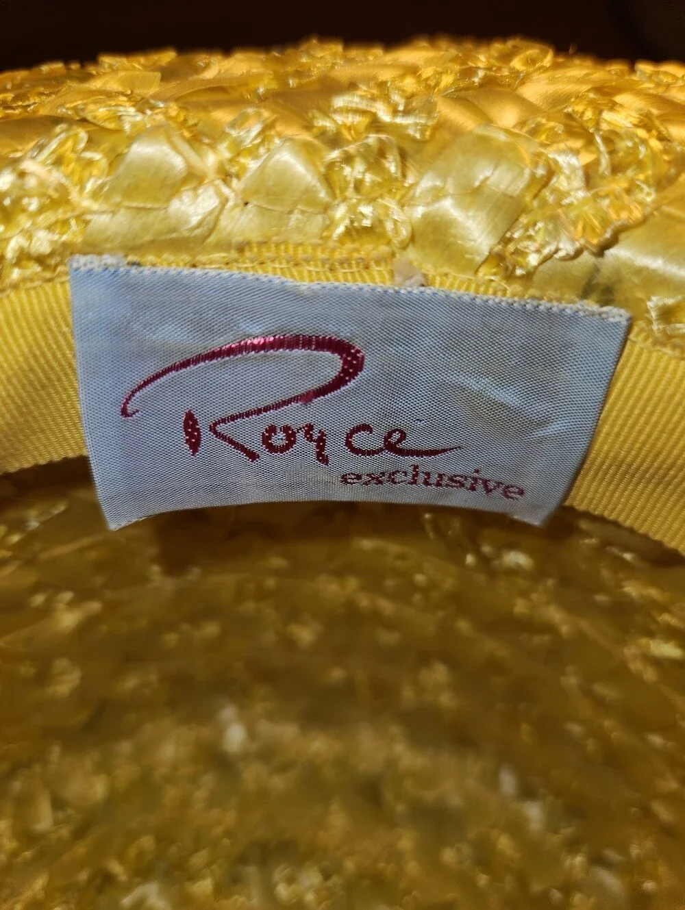Royce Bright Yellow Woven Ribbon Sun Hat